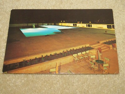 Vintage 1967 Burnham-on-Sea Holiday Village Pool Real Photo Postcard