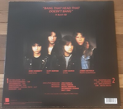 Metallica Kill 'Em All Record Lp 2016 Blcknd003r-1 Vg+/excellent