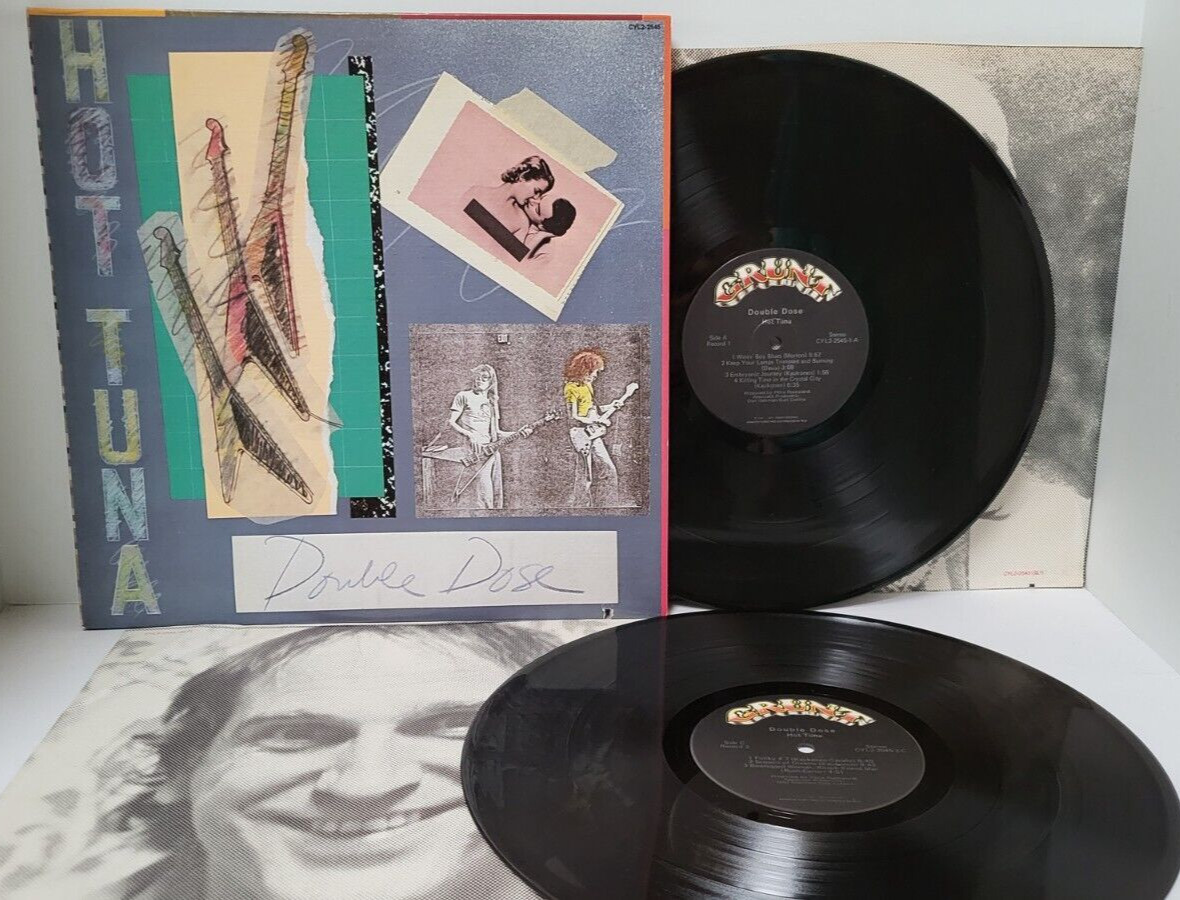 HOT TUNA Double Dose 1978 2XLP 1st Press GRUNT Gatefold - Play Tested VG++  *J1