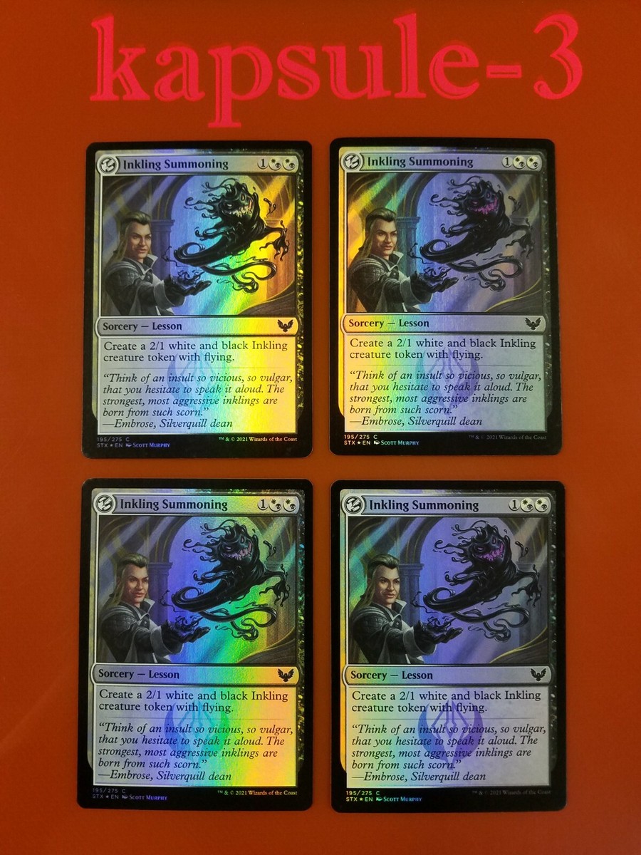 4x Inkling Summoning | FOIL | Strixhaven School of Mages | MTG Magic Cards | eBay 4x Inkling Summoning | FOIL | Strixhaven School of Mages | MTG Magic Cards | eBay