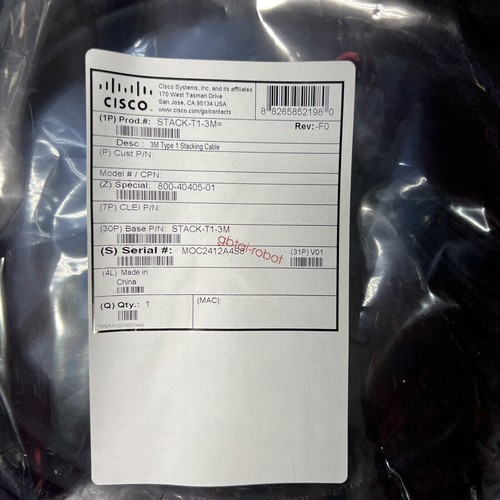 NEW Cisco STACK-T1-3M Stacking Cable DHL or FedEx or UPS - 第 1/2 張圖片