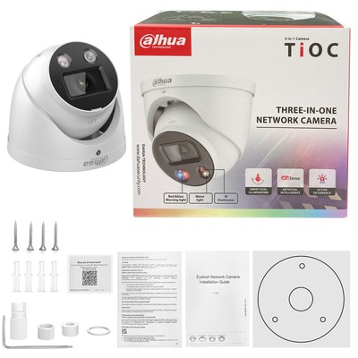 Dahua 4K 8MP AI IPC-HDW3849H-AS-PV S4 IP Camera TiOC 2.0 SMD 4.0 Full Color Dual