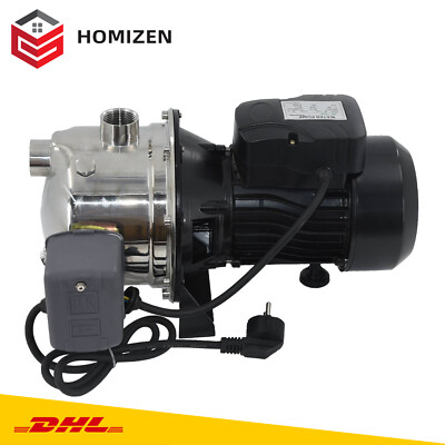 HOMIZEN 4800 L/h Jetpumpe Gartenpumpe JET1.5HP Wasserpumpe Saugpumpe Pumpe 1100W