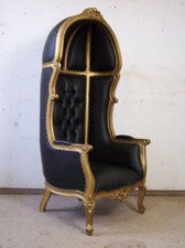 THRONSESSEL SCHALENSESSEL PRUNKSESSEL HOLZ ANTIKER GOLDTON BAROCK-STIL