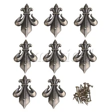 24x Metal Jewelry Chest Wine Gift Box Wooden Case Trunk Corner Edge Guard