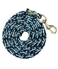 Horse Nylon Lead Rope 80 inches with brass Swivel Snap -black/white/green/navy