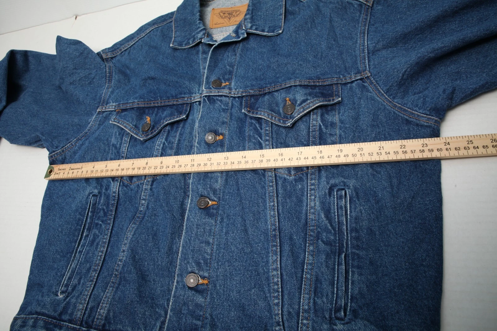 Vintage 1992 Caesar's Palace World Champion Holyfield Holmes Denim Jacket Mens L - product detail image 6