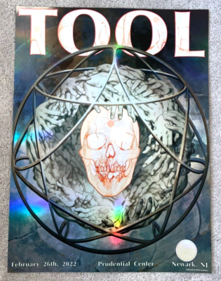 Tool Band Concert Poster Newark Tour February 26 2022 /830 Eliza