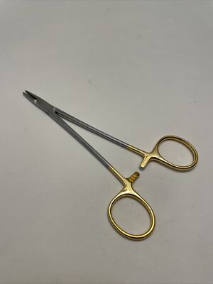 3 Porte-aiguilles Castroviejo Jarit Lisse Droit 5-3/4" - Occasion Comme Neuf, Pour Chirurgie Ou Labo.