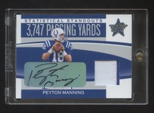 2006 LEAF ROOKIE & STARS Peyton Manning AUTOGRAPH PATCH #ED 01/18 SUPER RARE HOF