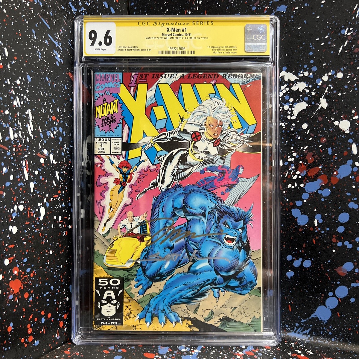 X-Men #1 A (Oct 1991, Marvel) Signed SCOTT WILLIAMS & JIM LEE