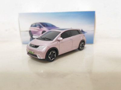 Original Factory 1/64 Scale BYD Dolphin EV Pink Color Diecast