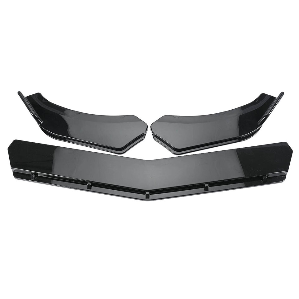 Front Bumper Lip Splitter Spoiler Strut Rod Body Kit For Volkswagen Tiguan Gloss