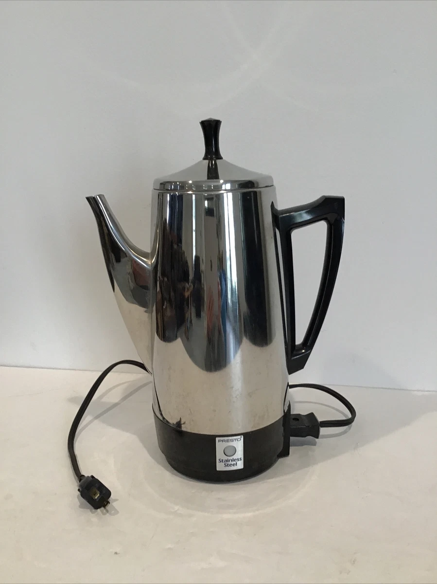 Presto Stainless Steel 2-12 Cup Electric Coffee Percolator Model # 0281105  Works