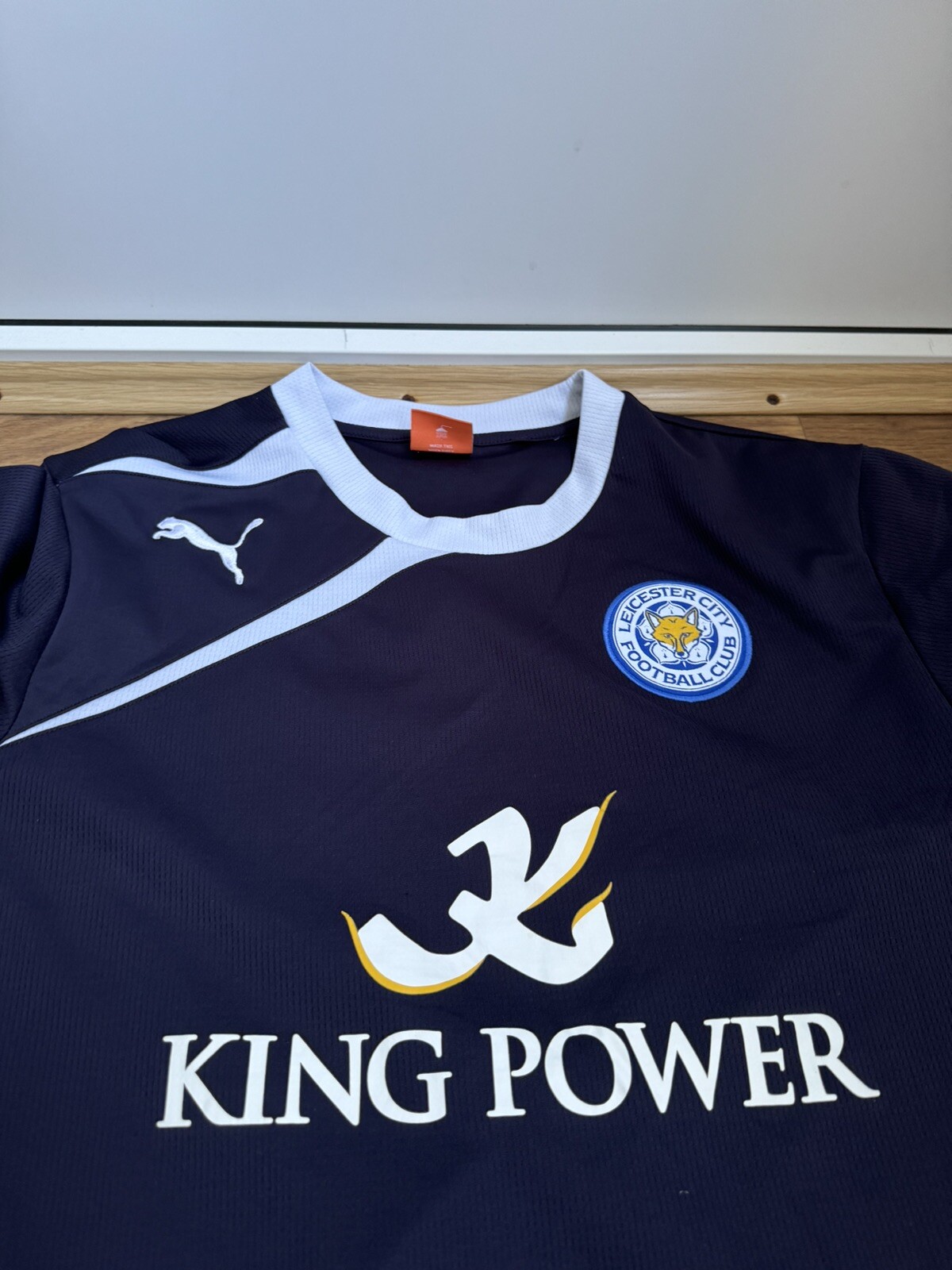 Football shirt soccer FC Leicester City Foxes Home 2013/2014 Puma Jersey Size L thumbnail 2