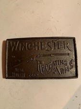 Vintage WINCHESTER Repeating Arms New Haven Conn. Rectangular Men's Belt Buckle