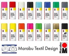Marabu Textile Spray Paint Textil Design Fabric Spray Paint White Silver Yellow