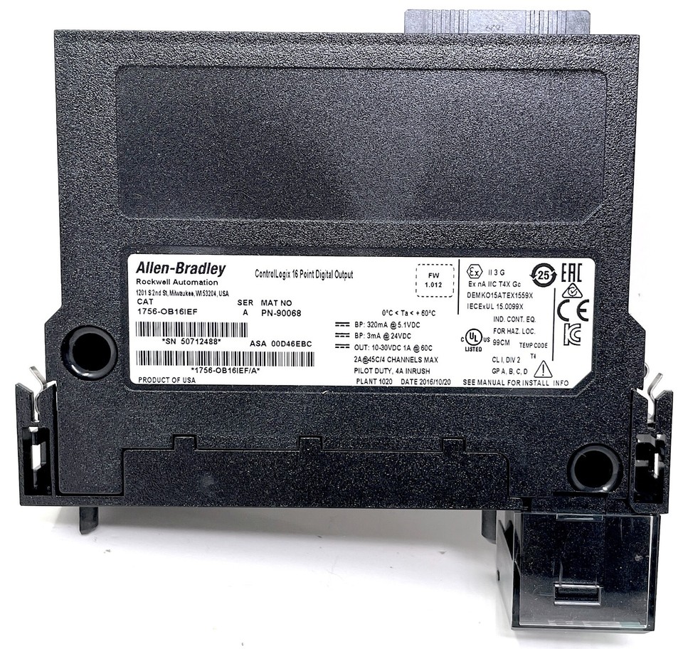 Allen Bradley 1756-OB16IEF /Series A CONTROLLOGIX DC Output Module ...