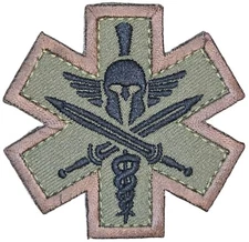 MSM TACTICAL MEDIC SPARTAN MILSPEC MONKEY MILITARY FOREST HOOK PATCH