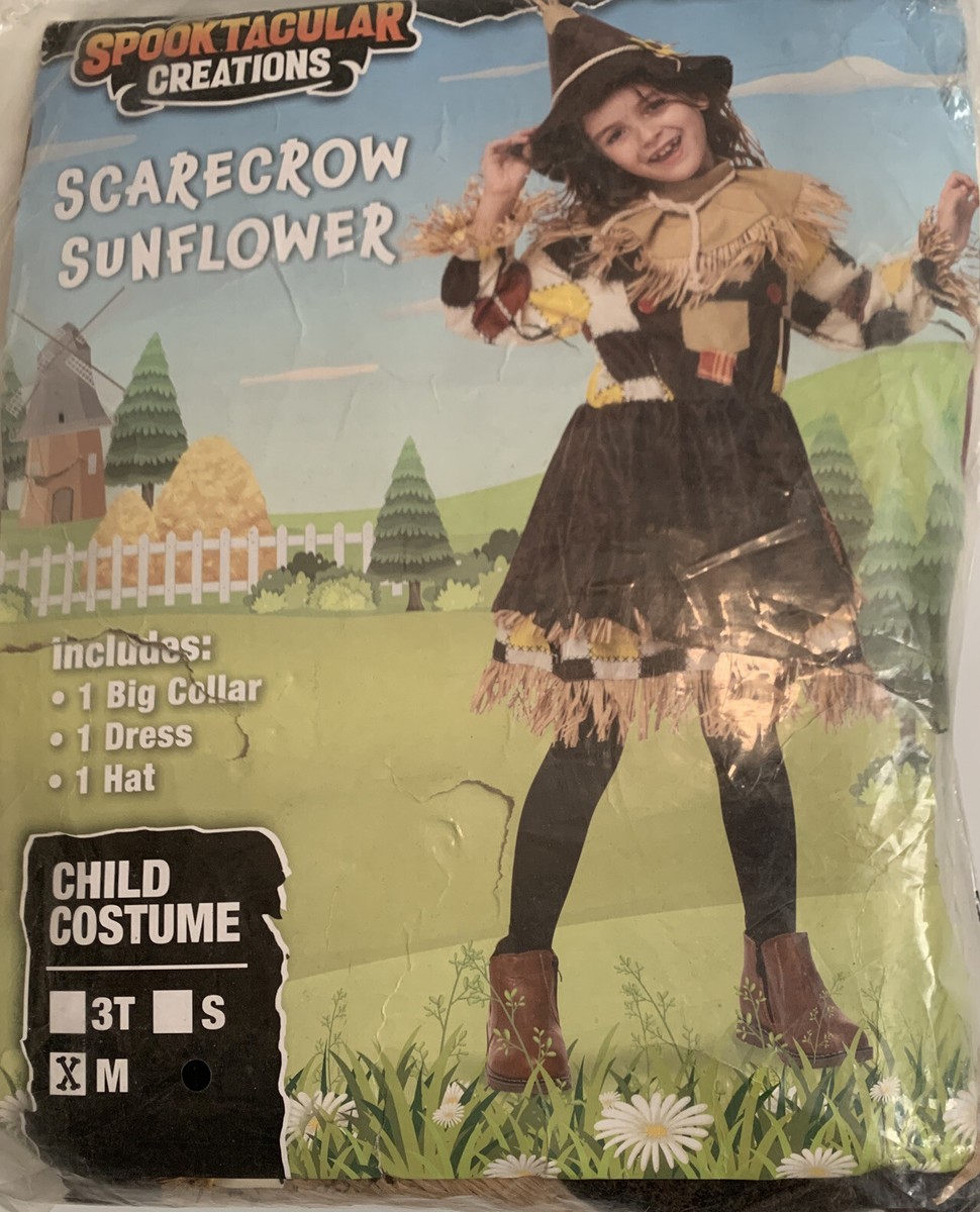 Scarecrow Hat Headband With Sunflower - Brown Costume Headpiece For Halloween, Cosplay, Parties (One Size Fits Most)