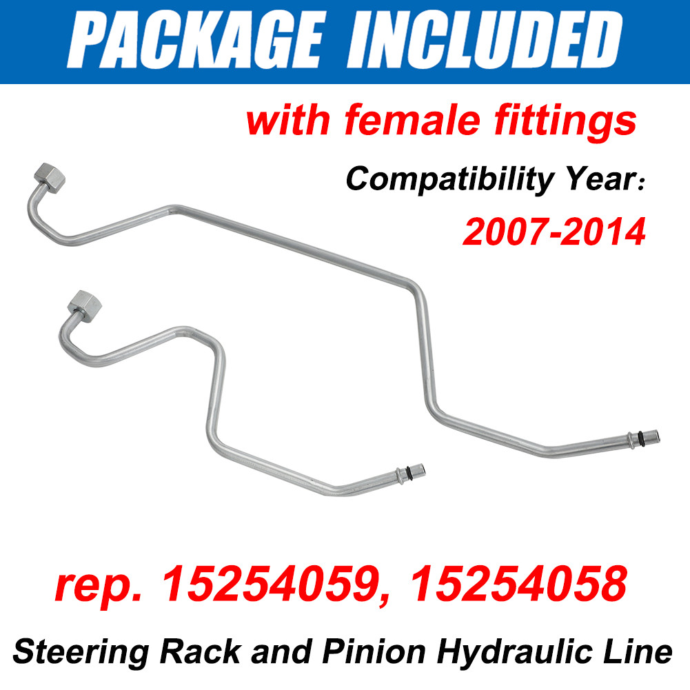 For 07-2014 Tahoe Yukon Escalade Rack & Pinion transfer lines Hard lines on rack