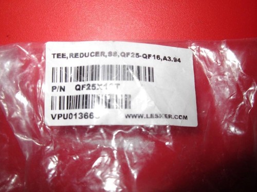 NEW KURT LESKER TEE REDUCER SS QF25X16T - Picture 2 of 2