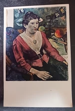 vtg postcard art Gauguin Marie Henry painting unposted