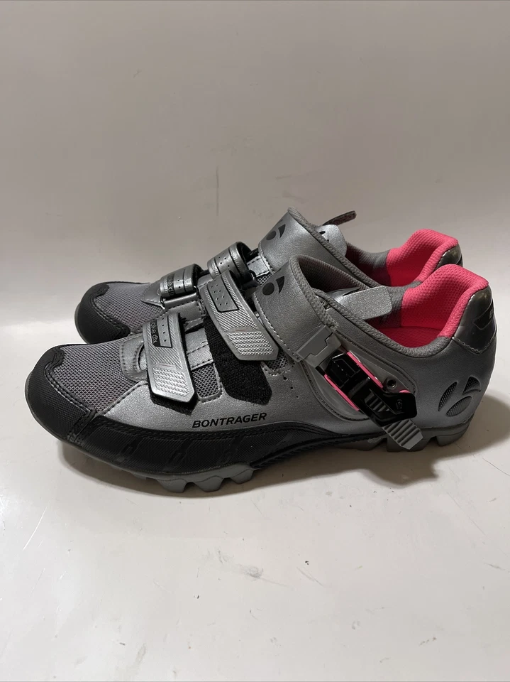 Zapatos de ciclismo de carretera Bontrager Evoke Dix para mujer 10,5 gris/rosa Foto 2 de 4
