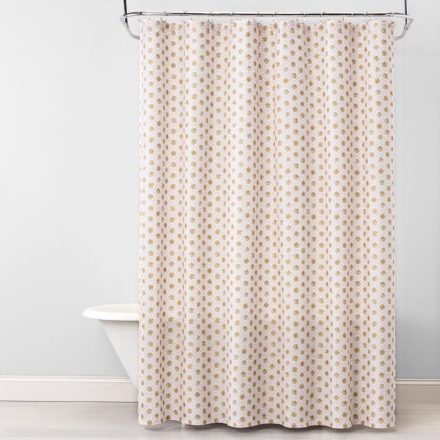 Opalhouse Snowflakes Metallic Medallion Shower Curtain Golden Mist NEW eBay