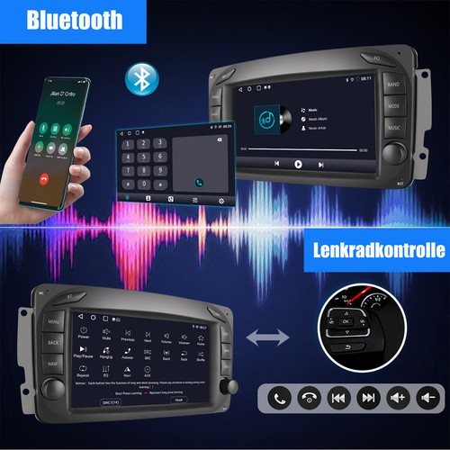 2+32G Autoradio Android 14 Carplay GPS NAV RDS Kamera Für Benz C/CLK Klasse W209 - Bild 13 von 17