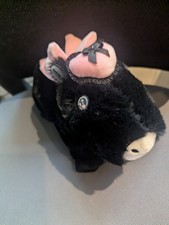 Capy Era Black Capybara Plush 10  Stuffed Animal Toy Hearts