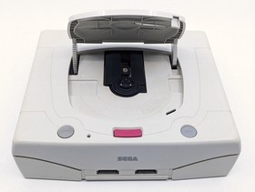 Sega Saturn White HST-3220 NTSC-J Japan Tested w/ Controller + VIRTUAL ON