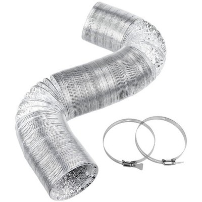Durable 4 Inch Dryer Duct Hose - 25ft Aluminum Foil for Efficient Ventilation