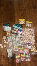 Natural Wood Beads  Balls Lot - Unfinished Assorted Sizes Crafts New