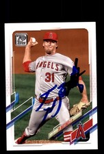 Signed Baseball Card Auto 2021 Topps #363 Ty Buttrey Los Angeles Angels