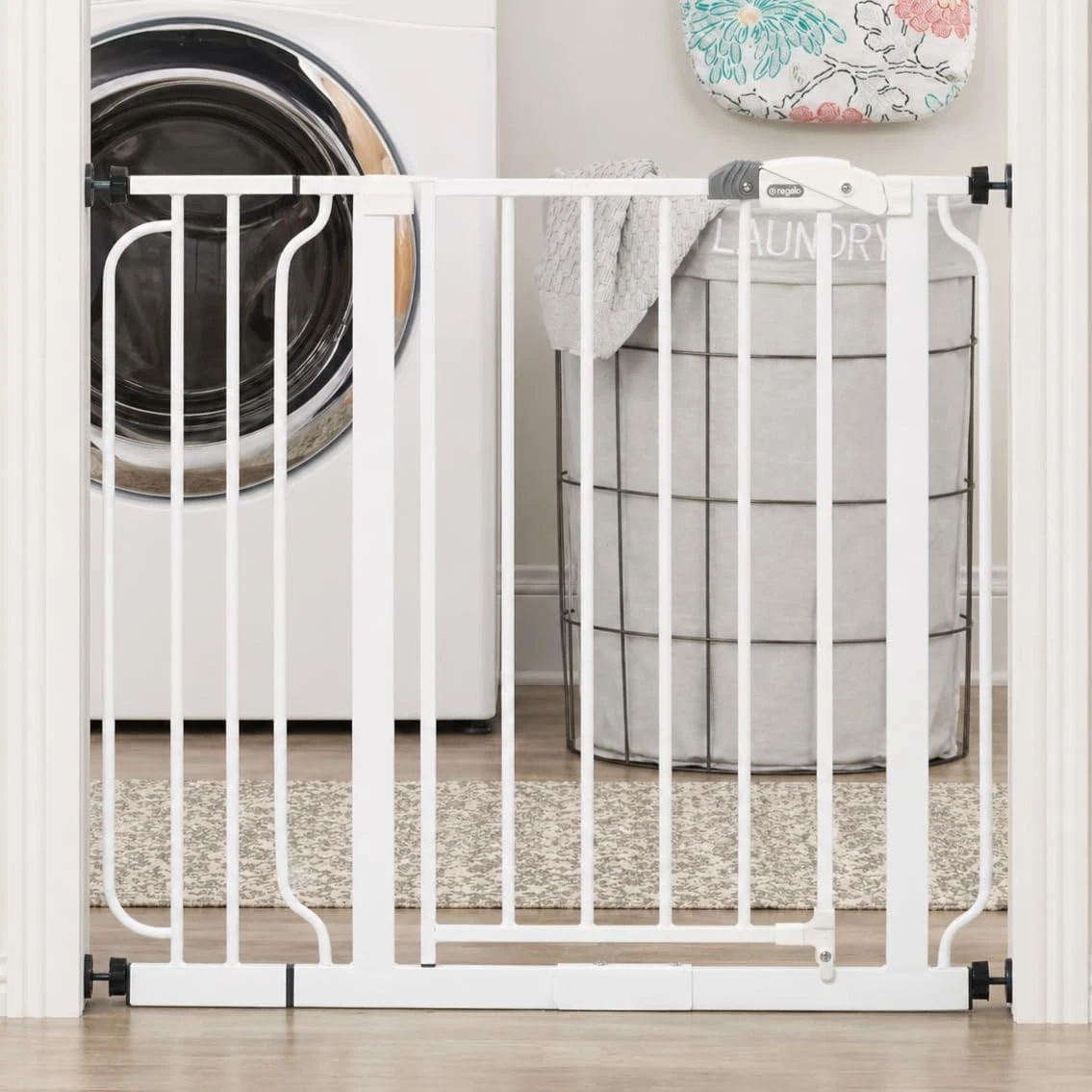 Baby Gate Pressure Mounted Doorway Stair Safety Gate with Door Fits 29 to 38.5