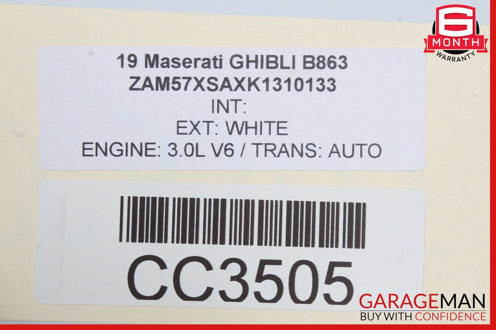 17-22 Maserati Ghibli M157 Front Left Lower Bottom Seat Cushion OEM