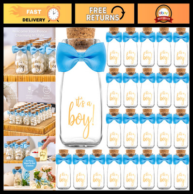 Vintage 24 Pack Milk Glass Bottles - Classy Baby Shower Favors & Centerpieces -