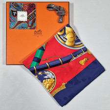 RARE VINTAGE HERMES Silk Scarf "DAIMYO PRINCES DU SOLEIL LEVANT" Carre 90
