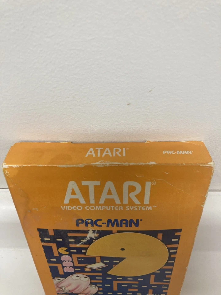 New PAC-MAN,ATARI 2600 Rare Glue Seal Yellow Box New First Print blue Text,nib - Image 2 of 4