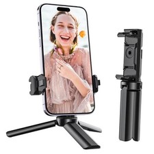 Mini Tripod with Universal Phone Holder  Cold Shoe, Lightweight Phone Stand