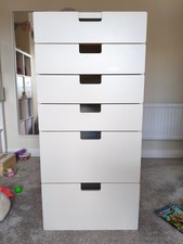 IKEA Nordli or Stuva Chest of Drawers, White, 6-Drawer Set