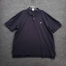 Brooks Brothers 346 Performance Polo Shirt Men XL Blue Short Sleeve Original Fit