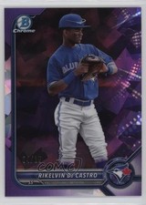 2022 Bowman Sapphire Edition Chrome Prospects Purple 4/25 Rikelvin De Castro 9hx