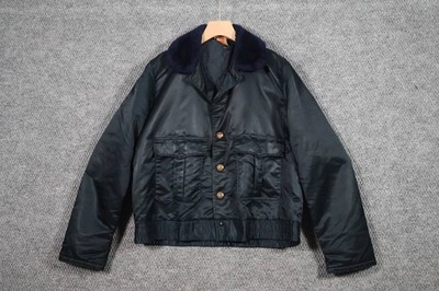 Vintage 70s Lion Uniform Jacket Mens Fur Collar Bomber Police FBI