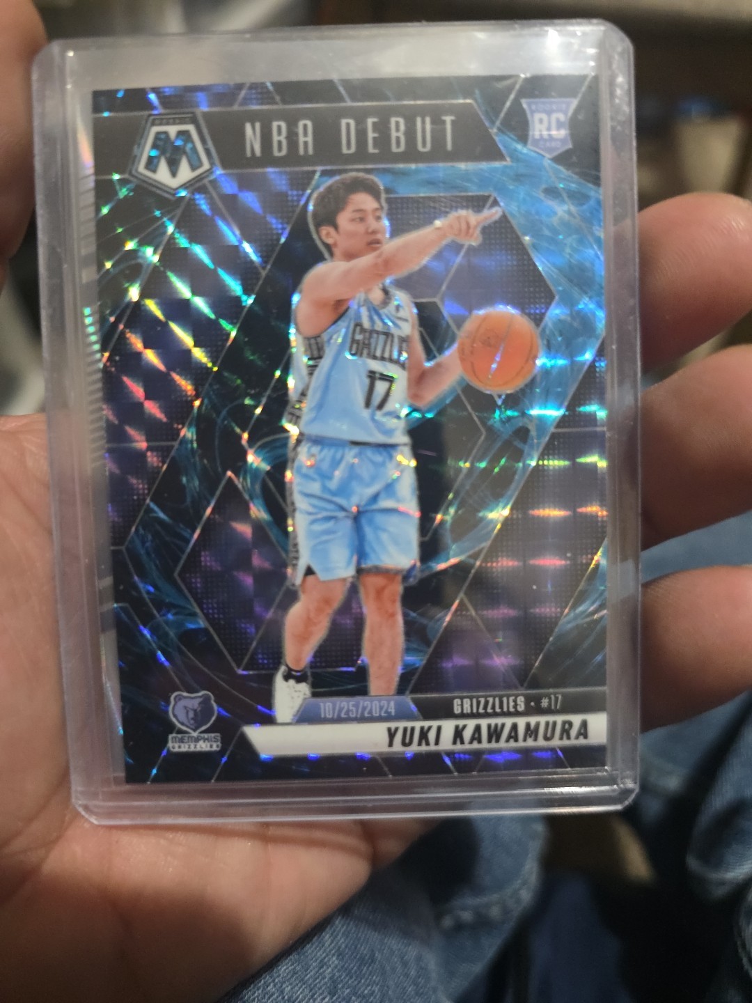 2024-25 Panini Mosaic - NBA Debut Yuki Kawamura #265 Genesis Mosaic Prizm (RC)