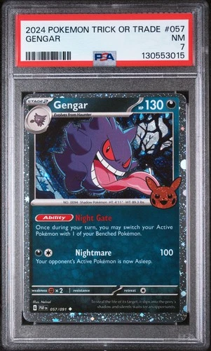 2024 POKEMON TRICK OR TRADE #057 GENGAR PSA 7