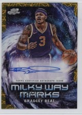 2023 Topps Cosmic Chrome Gold Interstellar Refractor 37/50 Bradley Beal Auto i6j