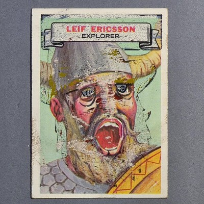 1967 Topps Who am I? (with disguise) #26 Leif Ericsson Viking - Scratched