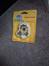 Baby Looney Tunes Lovables Taz Pacifier Retainer Clip NIP